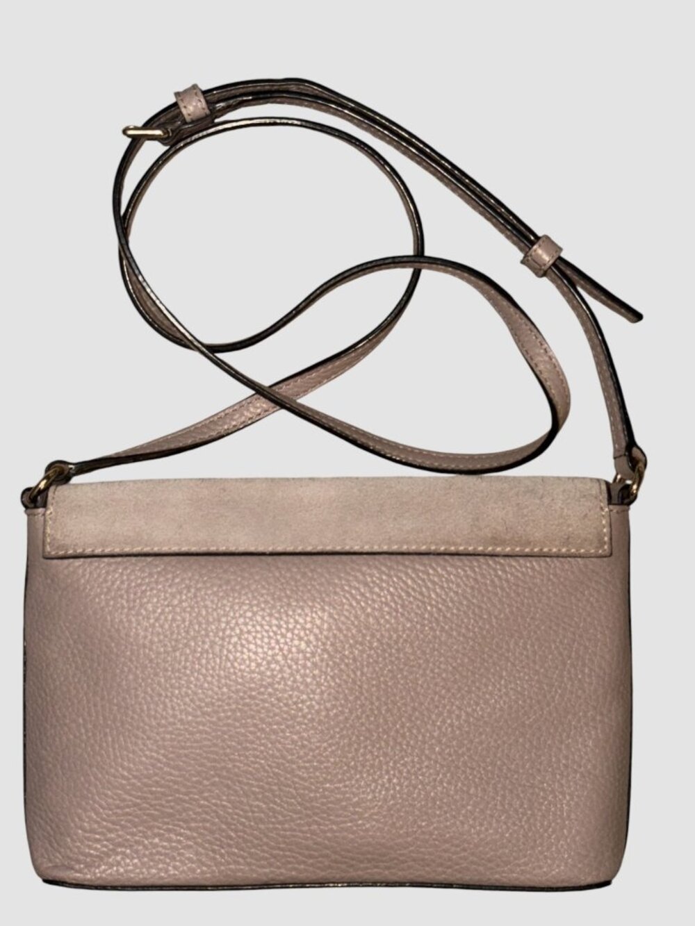 Kate Spade Spencer Court Monday Taupe Suede and Leather Envelope Crossbody Bag - Picture 4 of 10